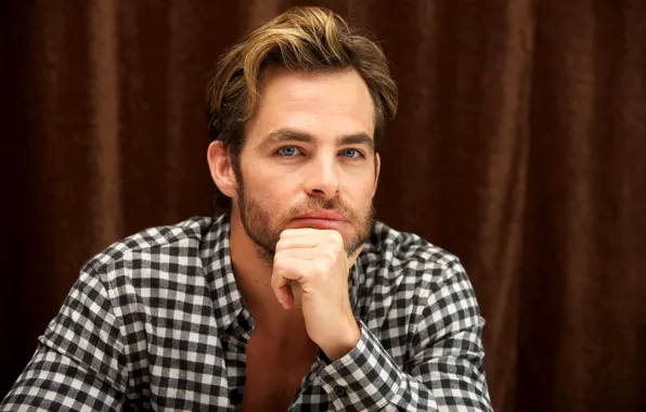 Picture look, actor, male, shirt, Chris Pine, Chris Pine