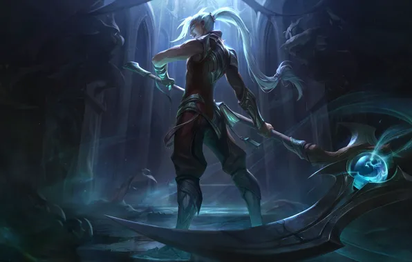 The game, fantasy, art, location, Riot Games, Jean Go, Soulhunter Kayn Splash Art