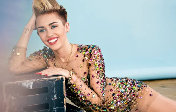 Picture smile, tattoo, Miley Cyrus, Miley Cyrus