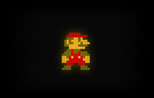 Picture Mario, pixels, mario, plumber
