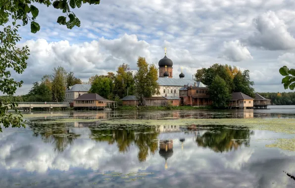 Landscape, lake, Svyato-Vvedenskaya Ostrovnaya Pustyn female