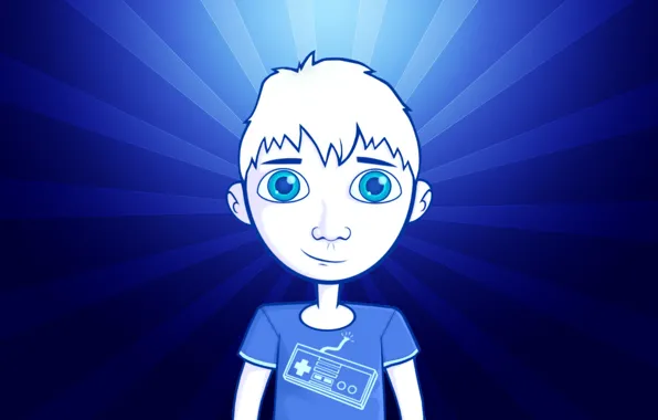 Blue, background, joystick, kid, gamer, gamers