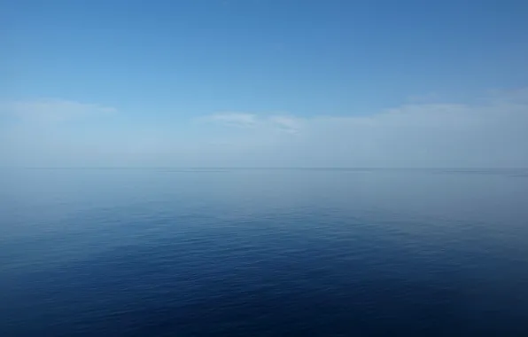 Picture sea, the sky, clouds, fog, horizon