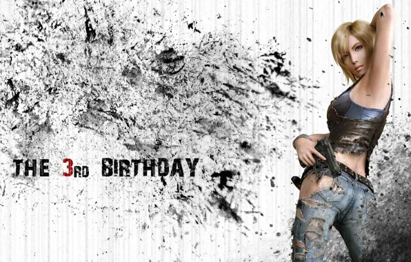 Picture girl, gun, blonde, Parasite Eve, Aya Brea, The 3rd birthday