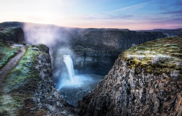 Landscape, waterfall, United States, Washington, Joso