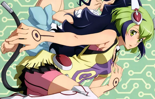 Picture girl, anime, art, cyborg, Dimension W, Dimension W