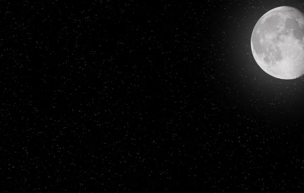 The sky, space, stars, The moon, space, moon, sky, stars