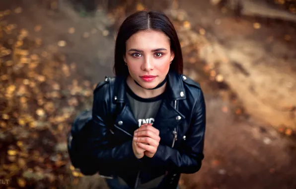 Picture look, pose, model, portrait, makeup, brunette, jacket, hairstyle