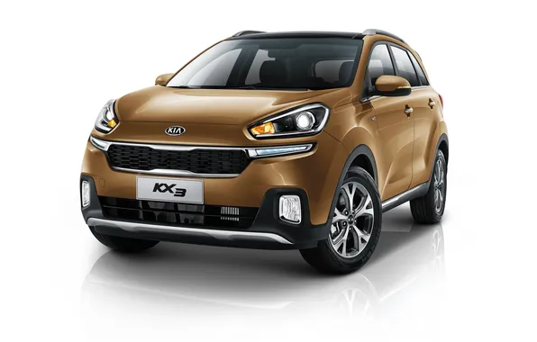 White background, Kia, Kia, crossover, KX3