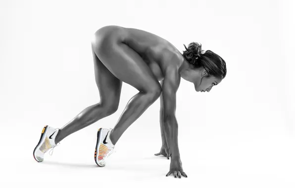 Ass, legs, boobs, Nike, nude, butt, pose, Michelle Janine