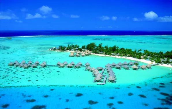 The ocean, the hotel, Laguna, Bora-Bora, Resort, Le-Moana