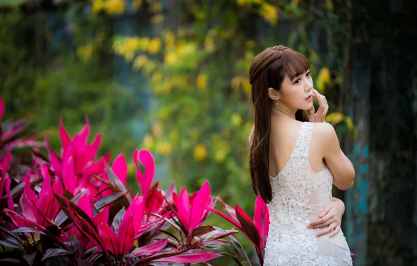 Girl, pose, Asian, cutie