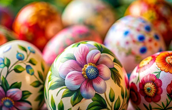 Holiday, eggs, spring, Easter, painted, eggs, AI art, neural network