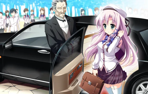 Machine, girl, male, Butler