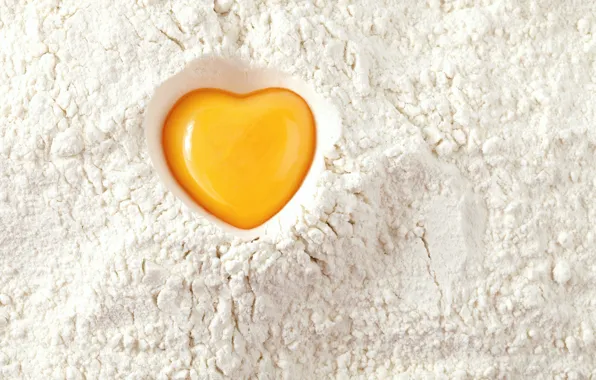 Background, texture, the yolk, flour