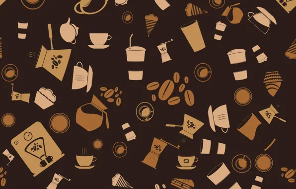 Picture background, vector, coffee, vector, texture, background, pattern, coffee