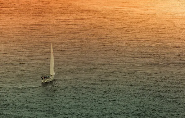 Sea, summer, yacht, sail