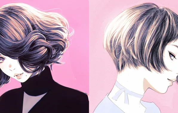 Girl, anime, art, Ilya Kuvshinov