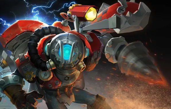 Picture game, art, dota 2, Clockwerk