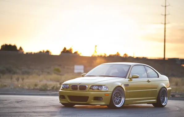 BMW, BMW, gold, E46, gold