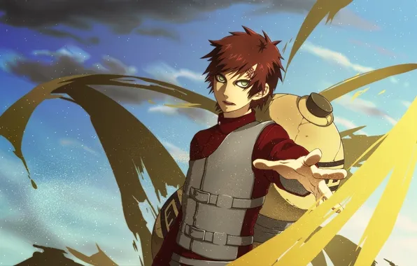 Picture sand, anime, Gaara