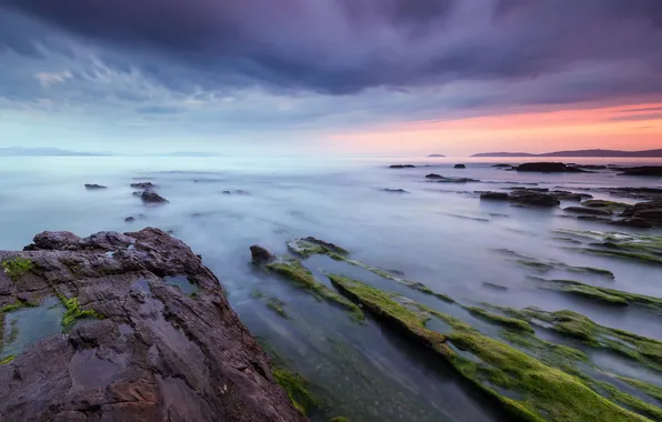 Sea, beach, stones, Bay, excerpt, Spain