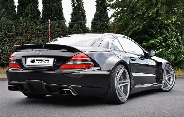 Car, machine, tuning, 1920x1200, prior design, mercedes-benz sl r230 black edition