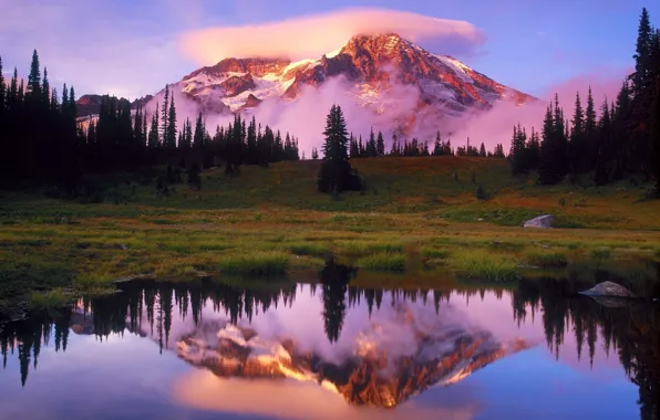 Picture Reflection, Mountain, Washington