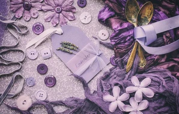 Picture buttons, lavender, purple, spoon
