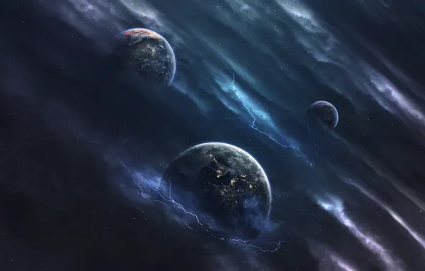 Stars, Planet, Space, Planet, Storm, Matter, Zipper, Planets