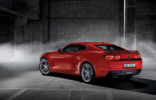 Red, Smoke, Chevrolet, Machine, Shadow, Camaro SS, Drives, Icon