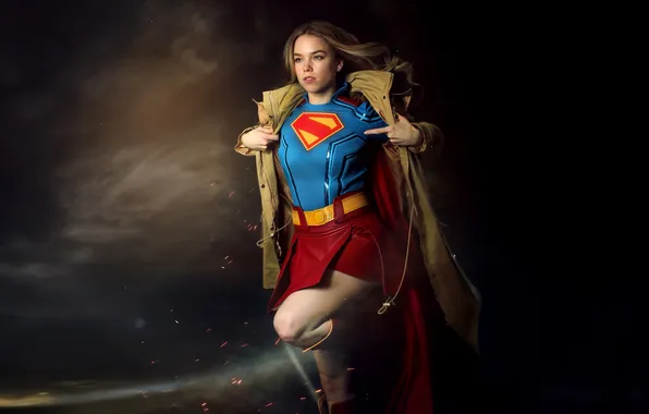 Picture the film, figure, art, poster, Supergirl, Supergirl, Kara Zor-El, Millie Alcock