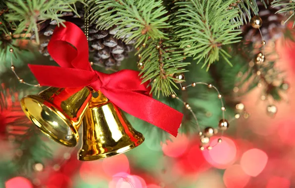 Picture decoration, tree, bow, bells