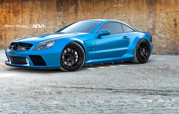 Blue, Mercedes, Mercedes, AMG, SL65, ADV1, Mat