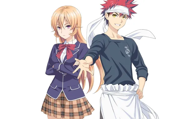 Girl, art, cook, guy, shokugeki no soma, Erina Nakiri's, Soma