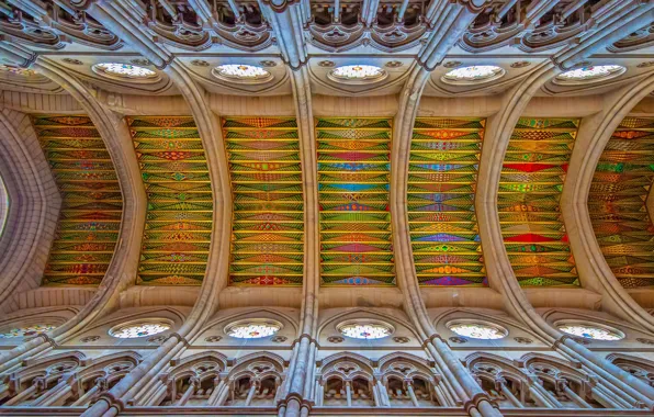 Madrid, Cathedral Of The Almudena, Cathedral of Santa María la Real de la Almudena, central …