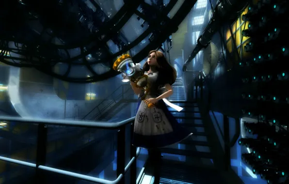 Girl, art, ladder, portal, Alice Madness Returns, donna666