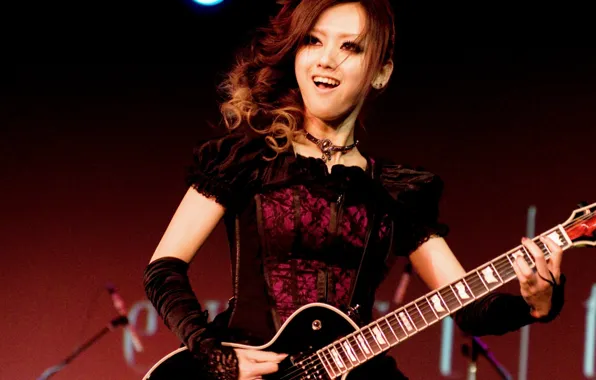 Music, Japanese, guitar, dress, miko, jrock, exist trace