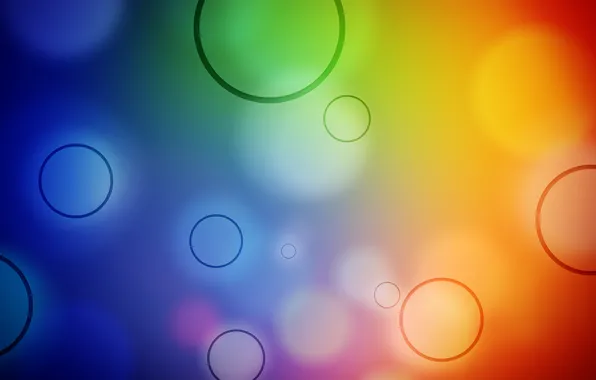 Picture color, circles, abstraction, patterns, circles, patterns, colours, bokeh