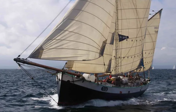 Sea, the way, the wind, sailboat, tall ship, TECLA