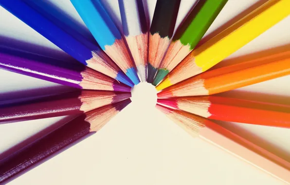 Picture background, widescreen, Wallpaper, mood, colored, pencils, wallpaper, colorful