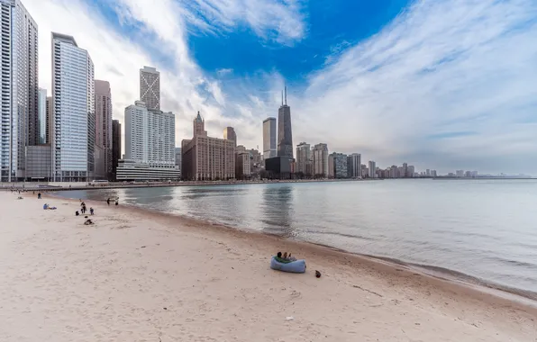 Chicago, Illinois, Cityfront Place, Ohio Street Beach
