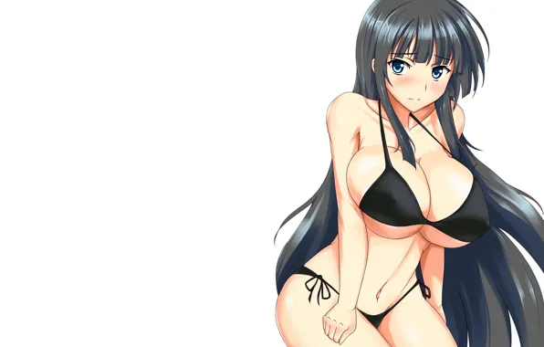 Picture girl, sexy, cleavage, long hair, boobs, anime, beautiful, pretty