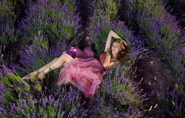 Picture look, nature, dress, legs, lavender, It Tan