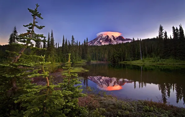 The sky, Nature, Lake, Mountain