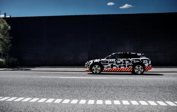 Wall, Audi, street, 2018, E-Tron Prototype