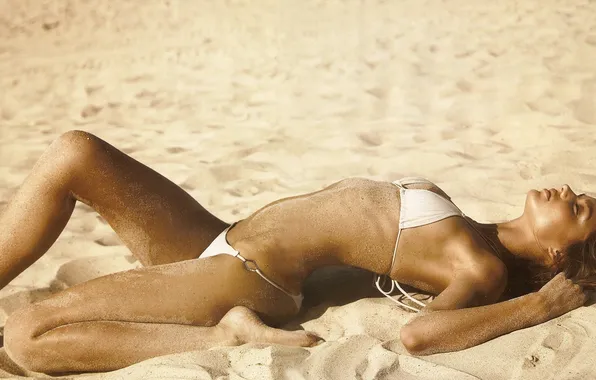 Sand, beach, ass, chest, girl, sexy, model, body
