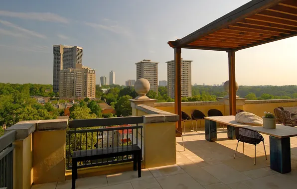 Picture of Wallpaper city, penthouse, interior, building, terrace for mobile and ...