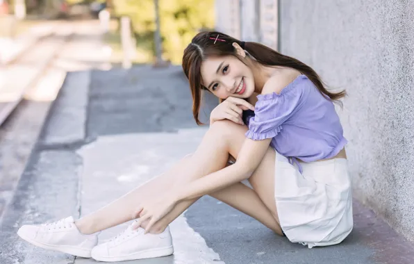 Picture girl, smile, Asian