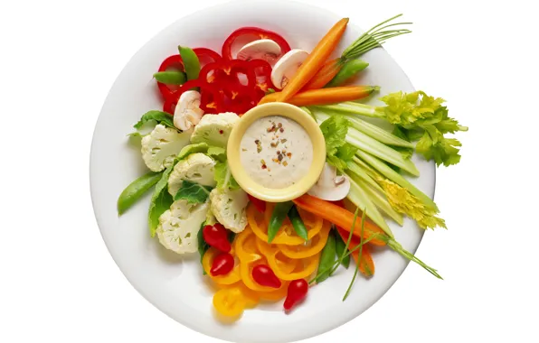 Background, plate, vegetables